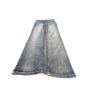 Axel Slim Bootcut Jeans W34 L31 Blue Grunge Stone Wash Cowboy Workwear Distresse
